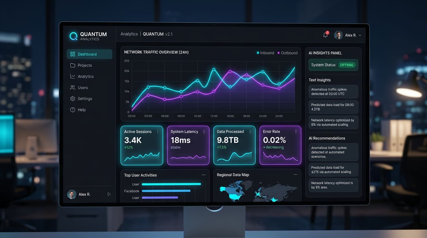 NovaPulse SaaS AI App Dashboard Interface